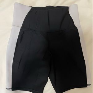 Black & white Michi biker shorts